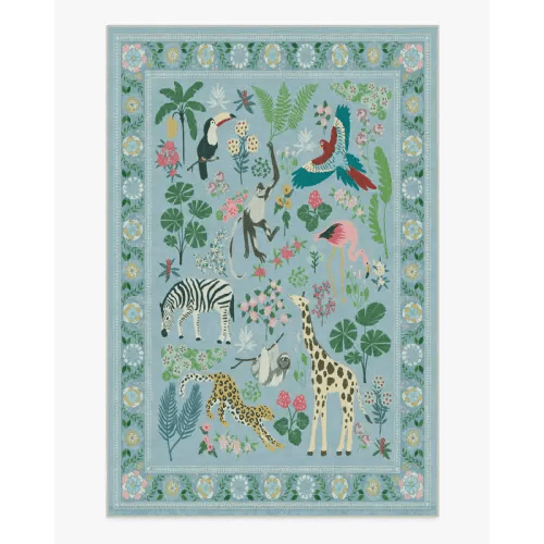 Jingle Jungle Slate Blue Rug