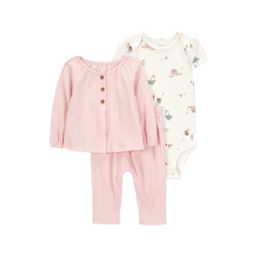 Baby Girls Cardigan and Bodysuit Set