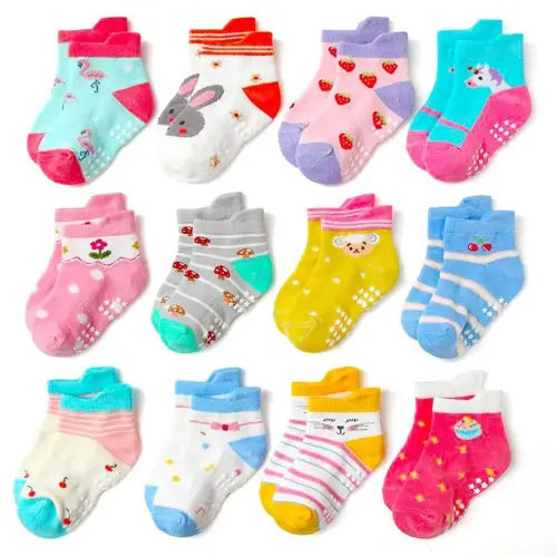HYCLES Toddler Ankle Socks, Stretchable Baby Socks for Comfort and Support