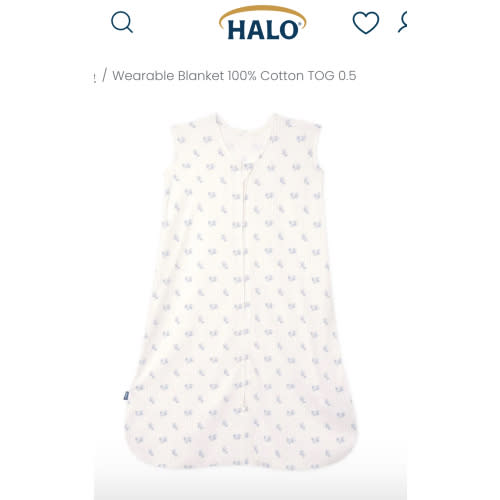Vintage Floral Cotton Sleep Sack | Small | HALO