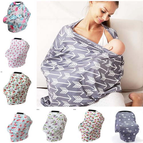 Vorkoi Car Seat Canopy Breastfeeding Cover - Multi Use Baby Stroller and Carseat Cover, Breastfeeding Covers, Boys and Girls Shower Gifts
