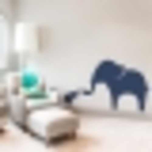 Mama and Baby Elephant Wall Decal | Elephant Wall Art Sticker