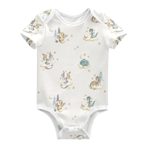 vvfelixl Baby Girl Short Sleeve Bodysuits,Horse Pony Zebra Donkey Baby Onepiece Outfits for 0-3 Months