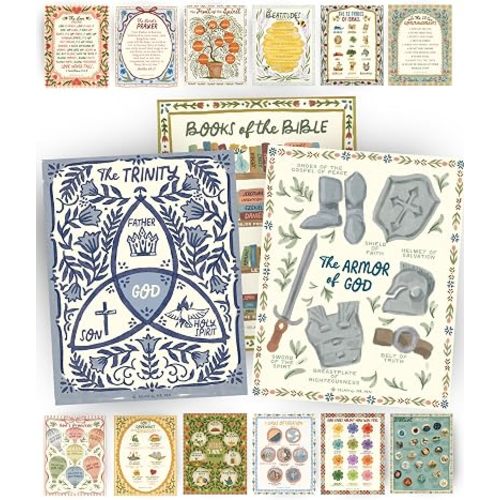 Mr. Pen- Bible Posters, 15pc, Hand Drawn, 14x11 inch, Laminated