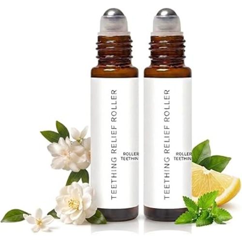 Mamas Teether, Teething Roller All Natural for Babies, Velaria N-atural Relief Roller with Chamomile & Rose Oil,Gentle Roll-On Formula, Portable Daily Care (10ML,2PCS) (2)