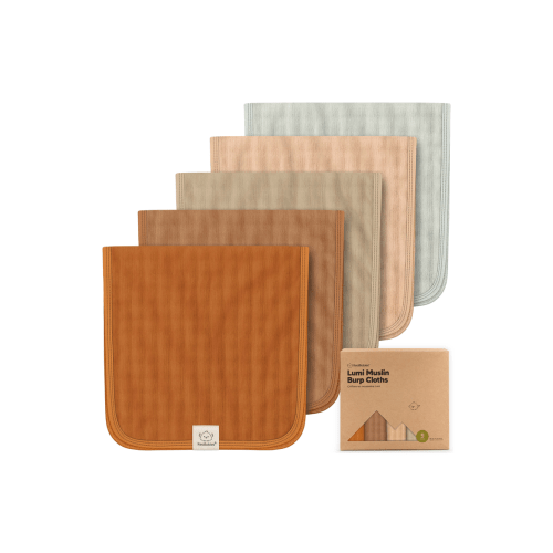 5-Pack Lumi Muslin Burp Cloths, One Size
