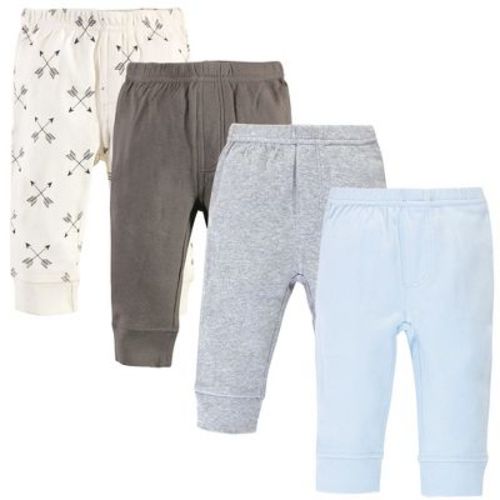 Touched by Nature Basics Infant Baby Organic Cotton Pants 4-Pack, Guiding Arrow, 3-6 Months