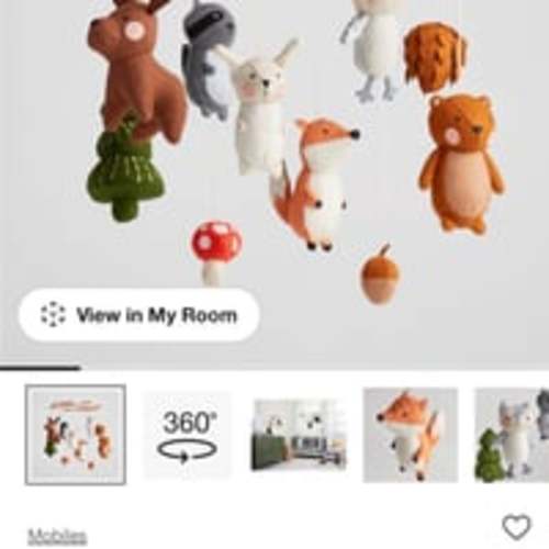 Crate and Barrel - Woodland Animal Baby Nursery Mobile