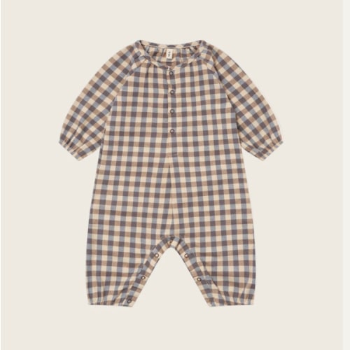 Shoreline Gingham Onesie | Organic Zoo