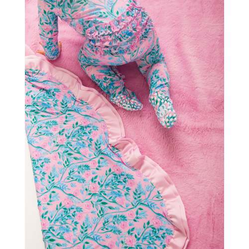 Botanically Speaking Ruffled Minky Blanket