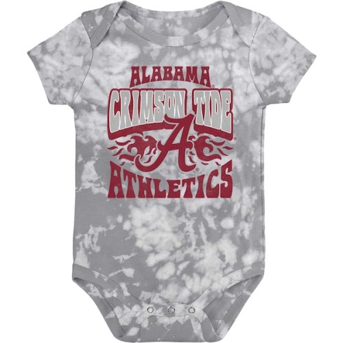 Alabama Crimson Tide Newborn & Infant Lil Rocker Tie-Dye Bodysuit - Gray