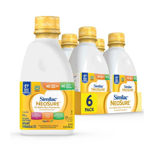 Similac NeoSure Infant Formula, Ready to Feed, 32-fl-oz Bottle, Pack of 6