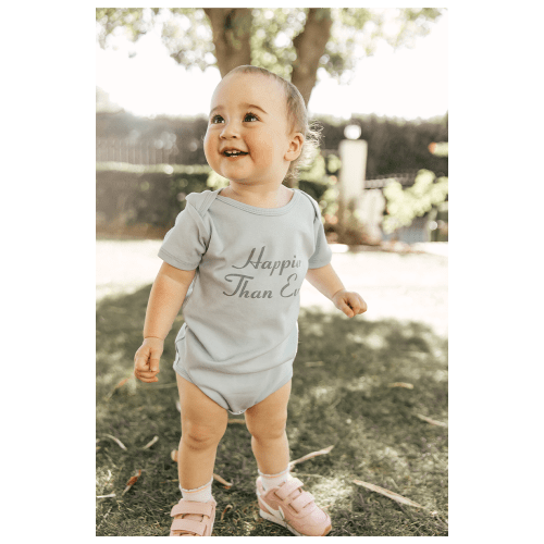 Happier Than Ever Organic Blue Onesie - Billie Eilish