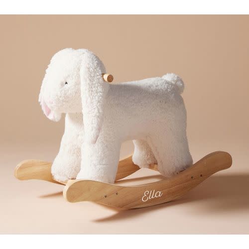 Sherpa Bunny Plush Nursery Rocker