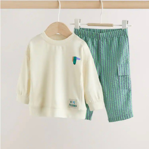 Buy Green Dogs Baby Top and Trousers Set (0mths-3yrs) from Next USA