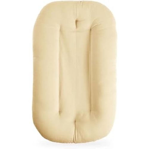 Lucakuins Baby Lounger for Newborn, 0-24 Months, Bionic Design Infant Lounger for Home and Travel, Soft Organic Cotton, Newborn Babies Essentials Gifts (Birch Baby Lounger)