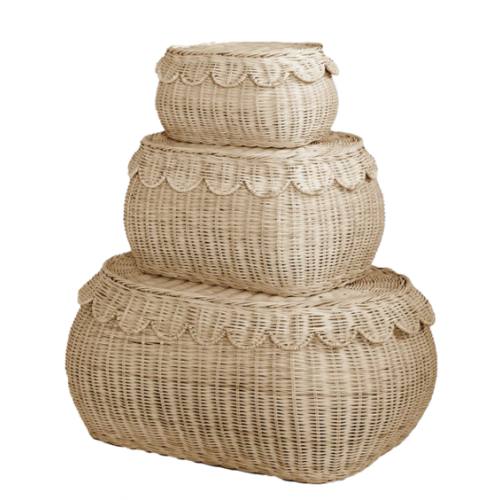 FAUNA trio rattan basket set natural – BEBE BASK