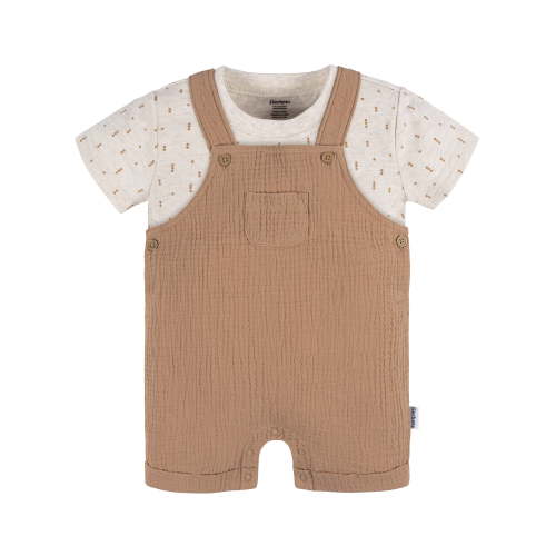 Gerber Baby Neutral T-Shirt and Romper Outfit Set, 2-Piece, Sizes Newborn - 24 Months