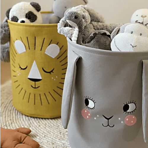 Kids Bunny Foldable Laundry Hamper – Thick Fabric Storage Basket for Toys & Clothes