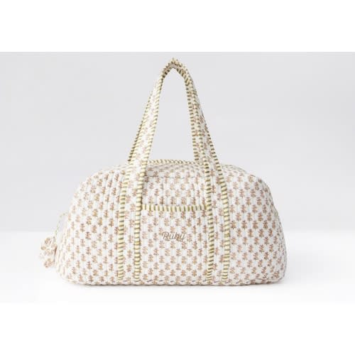 Block Print Quilted Overnighter