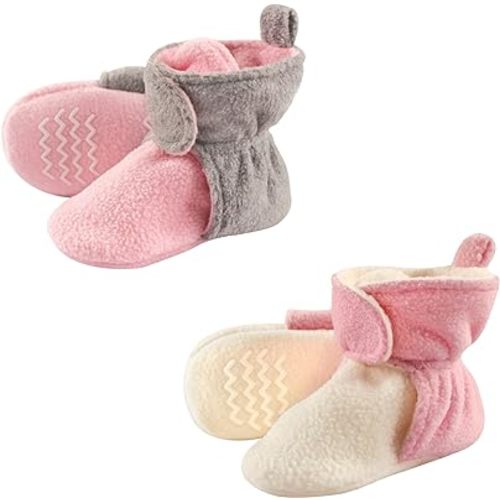 Hudson Baby Unisex-Child Cozy Fleece Booties Slipper Sock