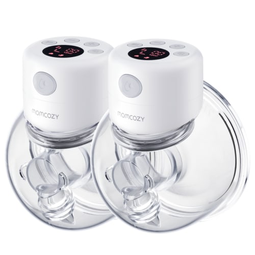 Momcozy S12 Double Breast Pump, Wearable Electric Pump LCD Display, 2 Modes & 9 Levels, 24mm White