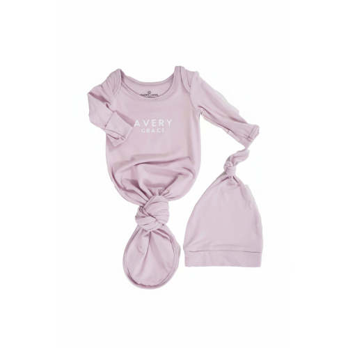 Girl Personalized Bamboo Newborn Baby Knot Gown & Hat