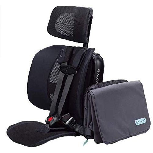 WAYB Pico Travel Car Seat with Standard Carrying Bag - Lightweight, Portable, Foldable - Perfect for Airplanes, Rideshares, and Road Trips - Forward Facing for Kids 22-50 lbs. and 30-45”