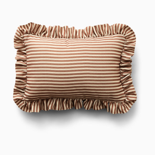 House of Noa Ruffle Pillow - Finley Toffee & Wheat, Medium