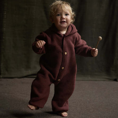 Pipit Baby Suit - Merino Wool Fleece - Fig