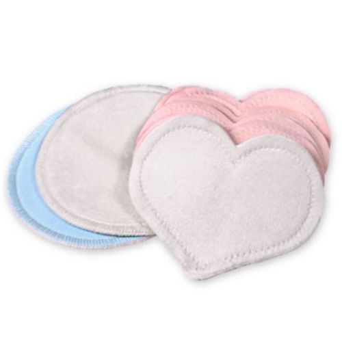 bamboobies® Multi-Pack Washable Nursing Pads in Light Pink & Light Blue - PINK/TAN - 4 PACK