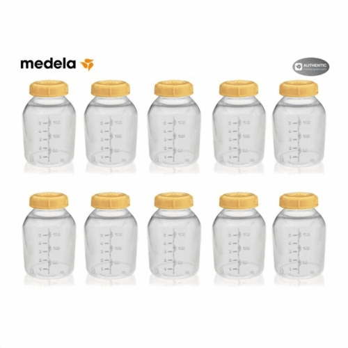 Medela Breastmilk Collection Storage Feeding Bottle Set W/lid 5oz /150ml X10