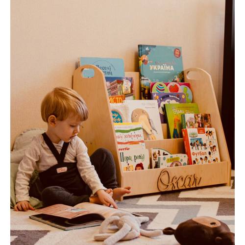 Montessori bookshelf - Montessori furniture, Wood Toddler Bookcase, Shelf for kids, Modern bookshelf, Nursery wood decor