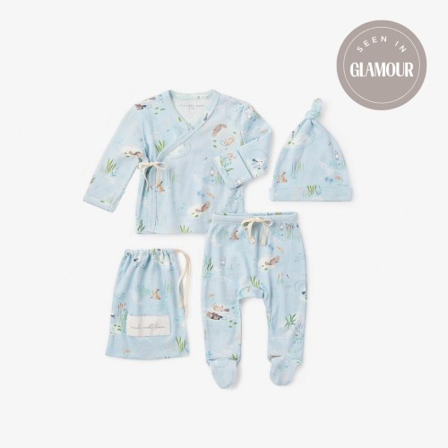 Otter Lake Printed Organic Cotton Layette Set – Elegant Baby