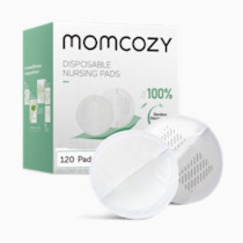 Momcozy Bamboo Fiber Disposable Nursing Pads - White, 120