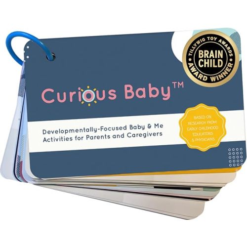 Curious Baby™ Award Winning 40+ Activities for Baby & Me (0-12 Months) | Developmentally-Focused and Stimulating Creative Playtime Ideas for Baby & Me | Includes Black/White High-Contrast Cards