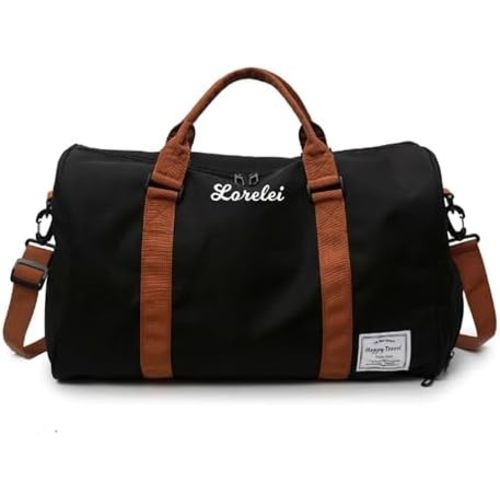MT WORLD Travel Duffel Bag Personalized Weekender Overnight Bag for Men Teen Boys Custom Gym Sports Duffle with Shoes Compartment for Travel Beach Short Trips Camping Hiking