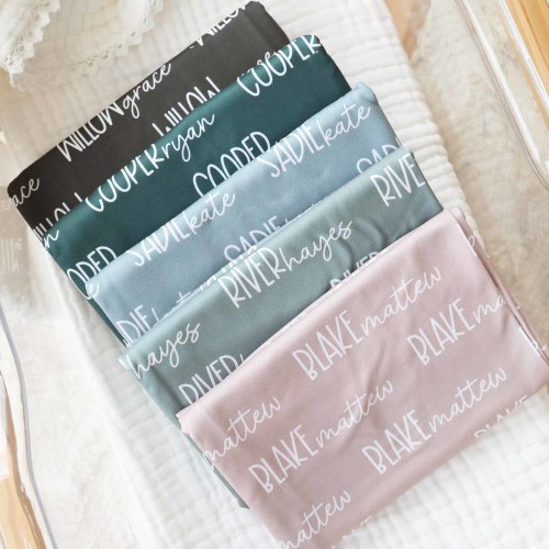 Font Duo Personalized Swaddle | Best Selling Neutrals