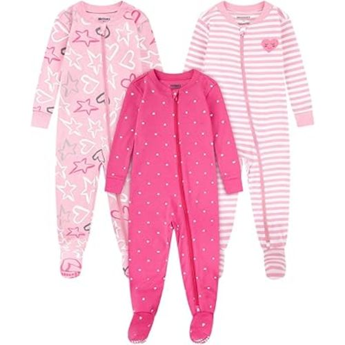HUGGIES unisex-baby 3-pack Footed Coverall Pajamas