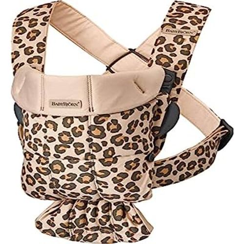 BabyBjörn Baby Carrier Mini, Cotton, Beige/Leopard, 1 Count (Pack of 1)