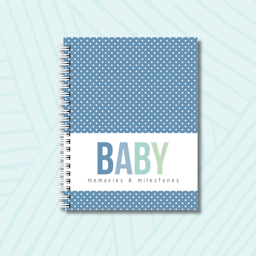 Hardcover Baby BookSea Glass Classic Dots