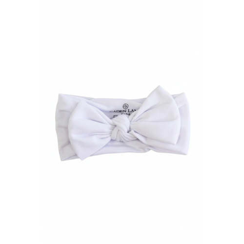 Solid White Knit Large Bow Headwrap | Caden Lane