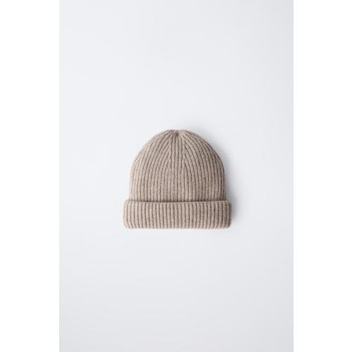 BASIC KNIT HAT - taupe brown | ZARA United States