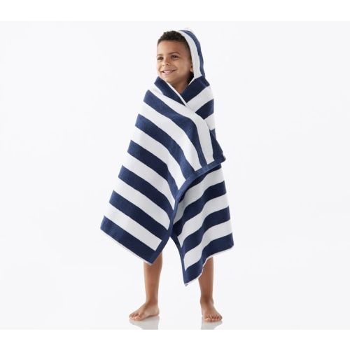 Rugby Stripe Kid Hooded Towels