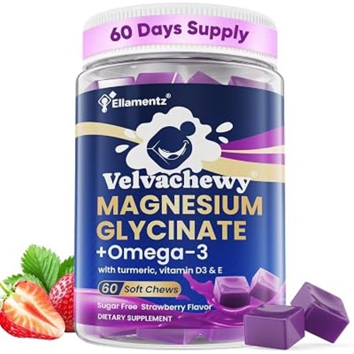 Magnesium Glycinate Gummies 500mg - Magnesium Soft Chews for Adults