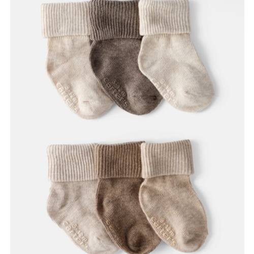 Baby 6-Pack Ankle Socks - Brown | Carter's
