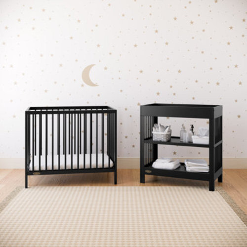 Graco Teddi Convertible Mini 2-Piece Nursery Furniture Set - Black