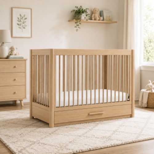 Storkcraft Malta 5-in-1 Convertible Crib with Storage Drawer