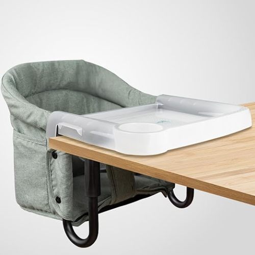 Hook On Chair with Removable Dining Tray (sage green)