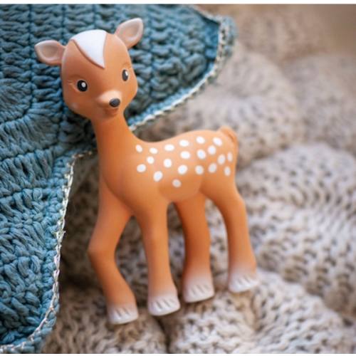 Sophie la girafe Fanfan The Fawn | Teether Friend to Sophie la girafe | Natural Rubber | Designed for Teething Babies | Awaken All 5 Senses | Easy to Clean